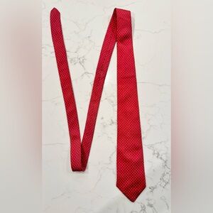 Italian Silk Elegant Red Dotted Tie